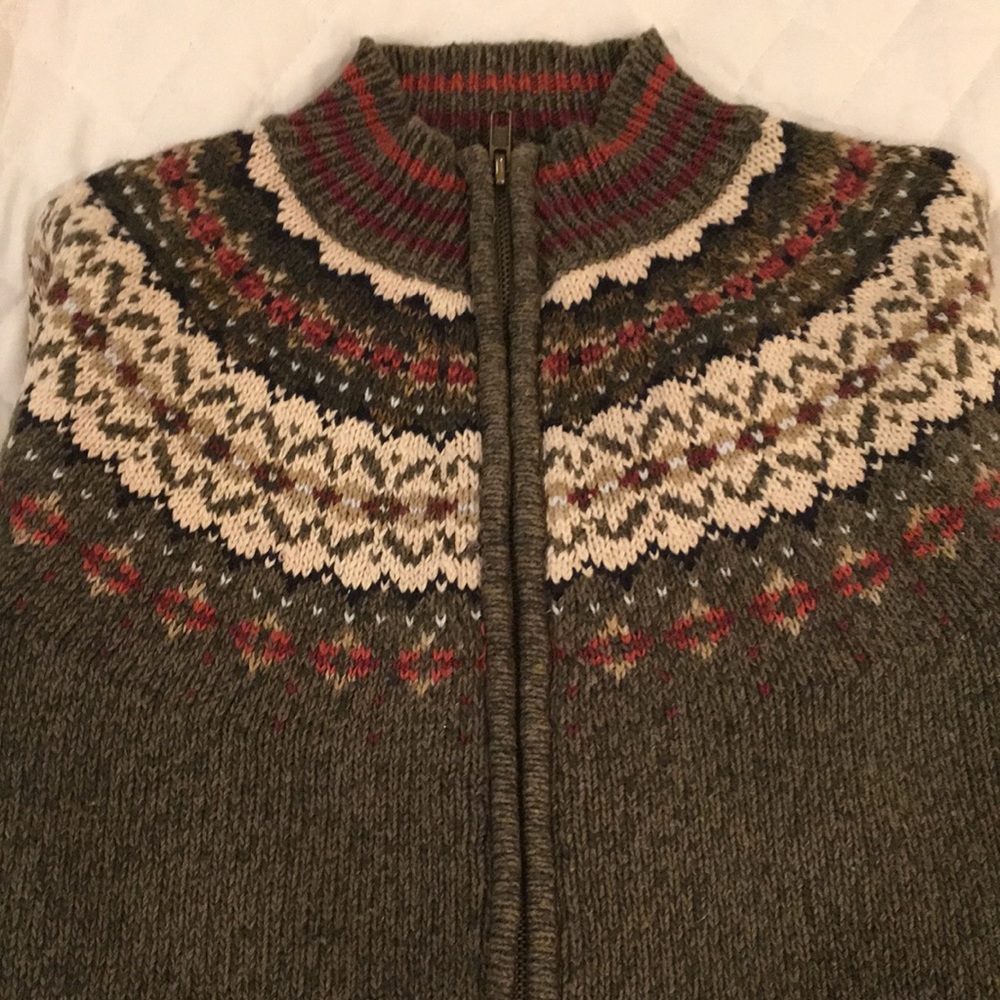 Faire Isle Sweater Green